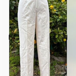 Made in Italy Talbots White Wool High-Waisted Dress Pants